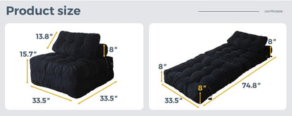 Convertible Floor Sofa 🛋️✨ | Foldable Lounge Bed Chair 🌿