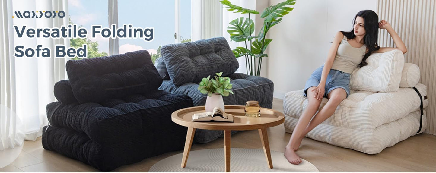 Convertible Floor Sofa 🛋️✨ | Foldable Lounge Bed Chair 🌿