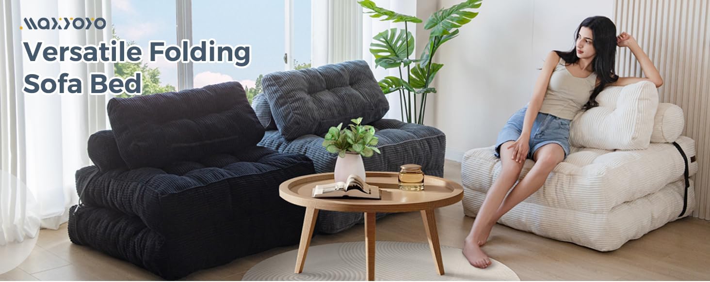 Convertible Floor Sofa 🛋️✨ | Foldable Lounge Bed Chair 🌿