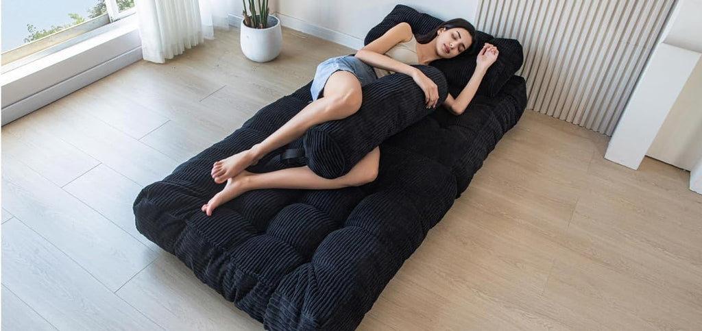 Convertible Floor Sofa 🛋️✨ | Foldable Lounge Bed Chair 🌿