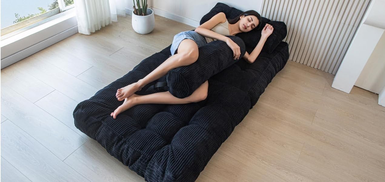 Convertible Floor Sofa 🛋️✨ | Foldable Lounge Bed Chair 🌿