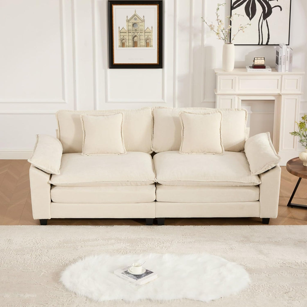 Modern Loveseat Sofa 🛋️✨ | Apartment Sectional Couch 🌿