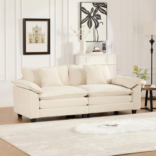 Modern Loveseat Sofa 🛋️✨ | Apartment Sectional Couch 🌿
