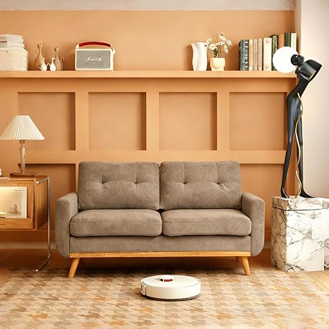 Modern Fabric Sofa 🛋️ | Mid-Century Lounge Couch Set ✨