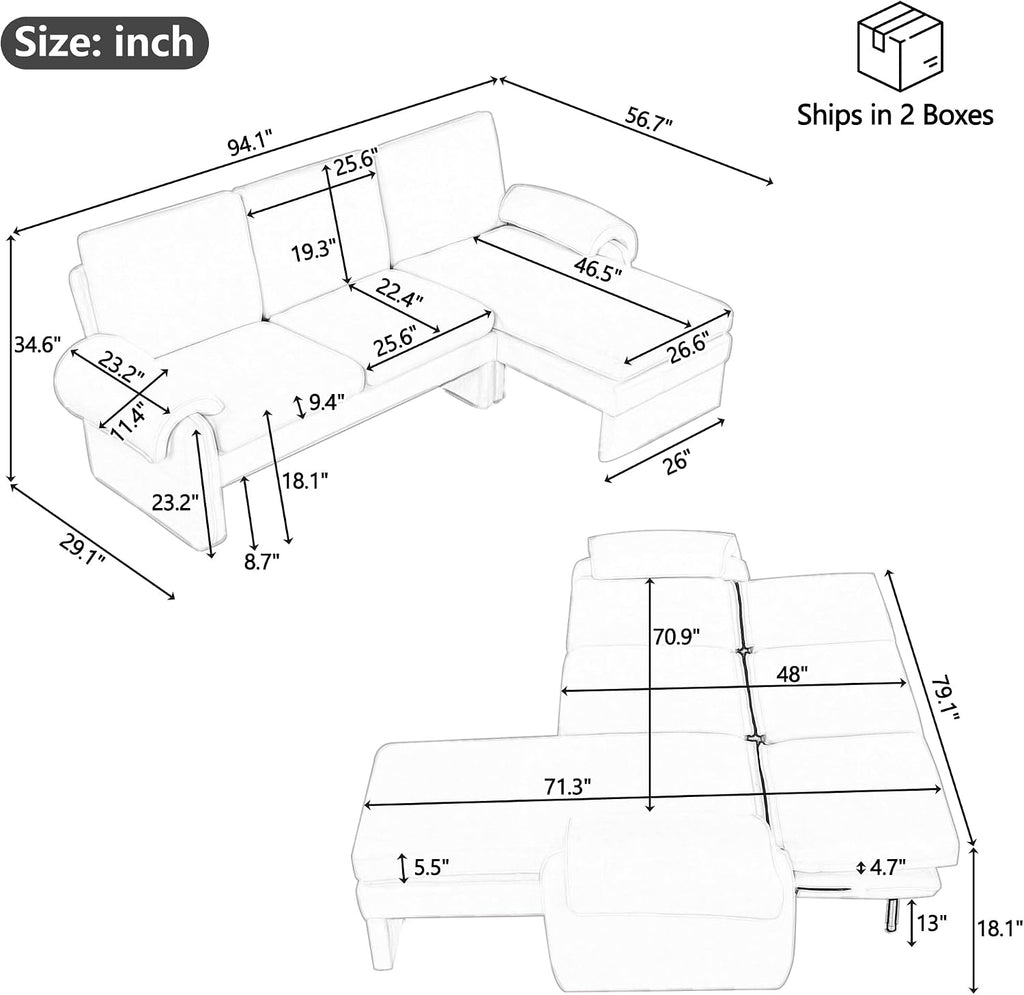 🏡 Modern Apartment Sectional / L-Shaped Living Room Upgrade