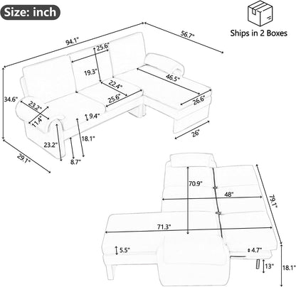 🏡 Modern Apartment Sectional / L-Shaped Living Room Upgrade
