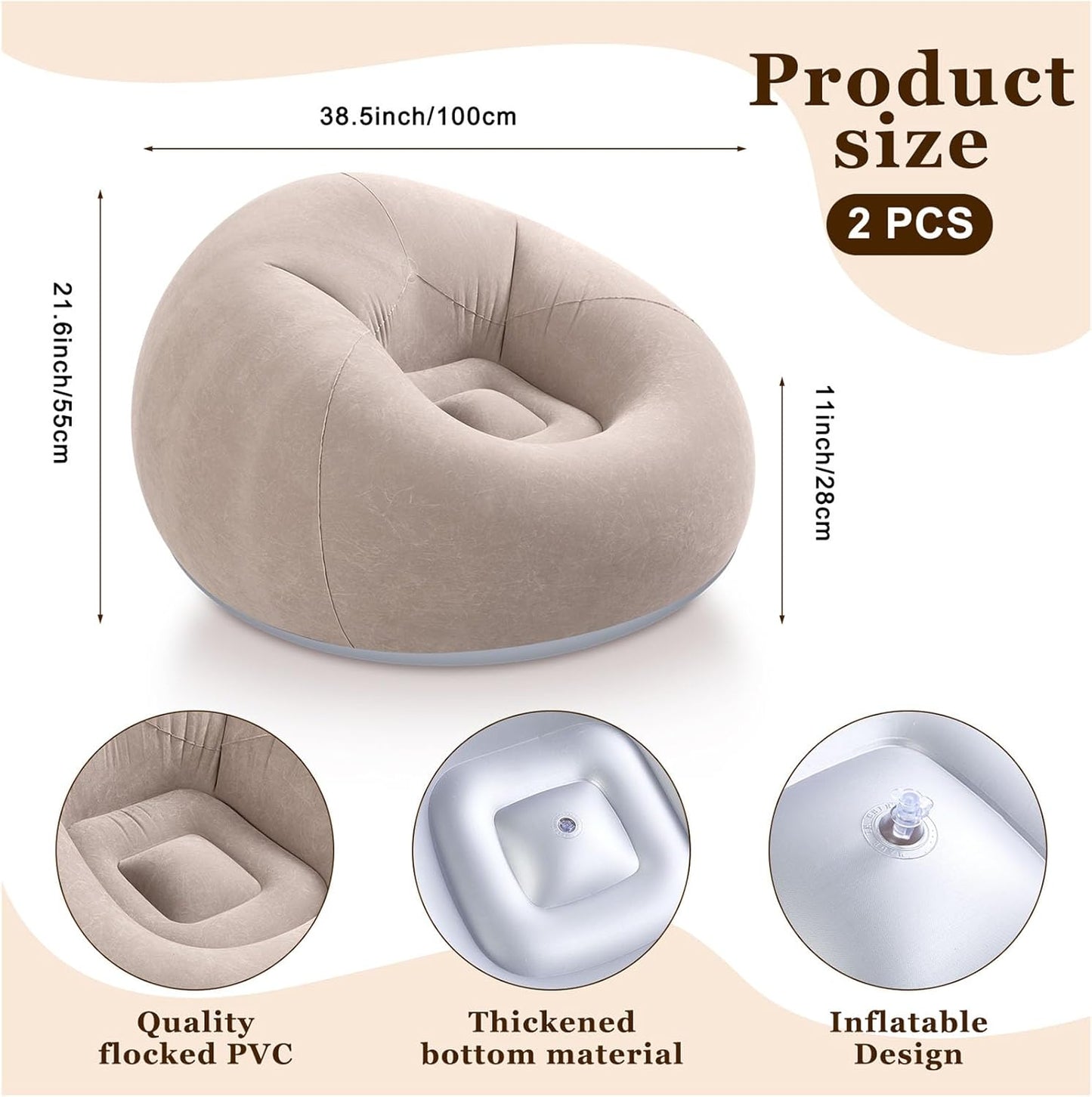 Camping Air Lounge 🏕️🛋️ | Foldable Inflatable Sofa Bed 🌞