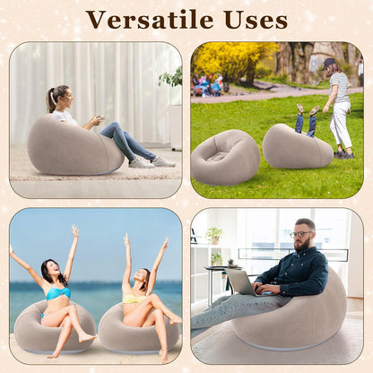 Camping Air Lounge 🏕️🛋️ | Foldable Inflatable Sofa Bed 🌞