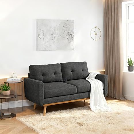 Modern Fabric Sofa 🛋️ | Mid-Century Lounge Couch Set ✨