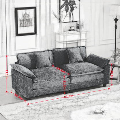 Modern Loveseat Sofa 🛋️✨ | Apartment Sectional Couch 🌿